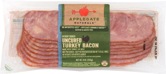 APPLEGATE: Uncured Turkey Bacon, 8 oz