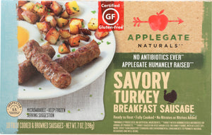 APPLEGATE NATURALS: Savory Turkey Breakfast Sausage, 7 oz