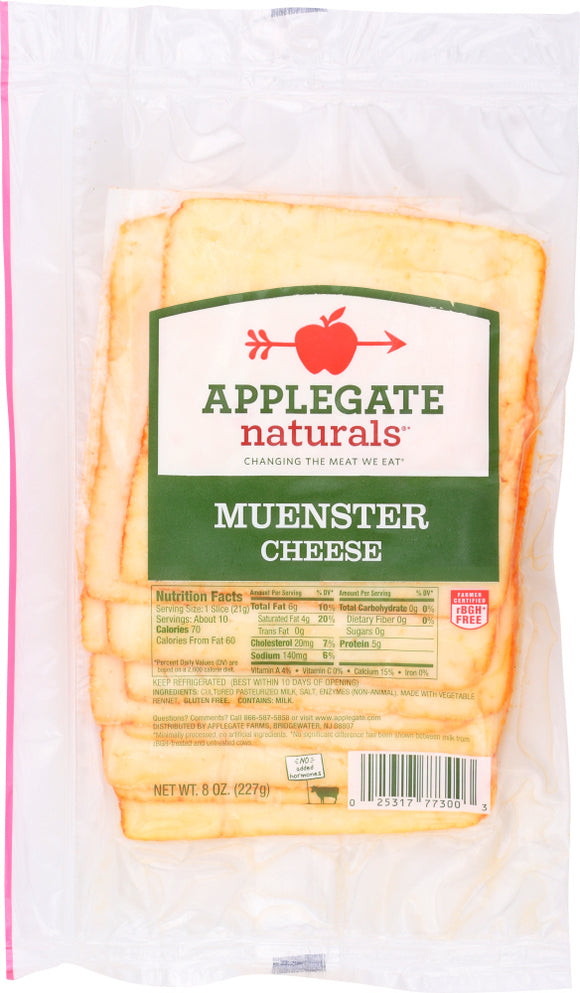 APPLEGATE: Natural Muenster Cheese, 8 oz