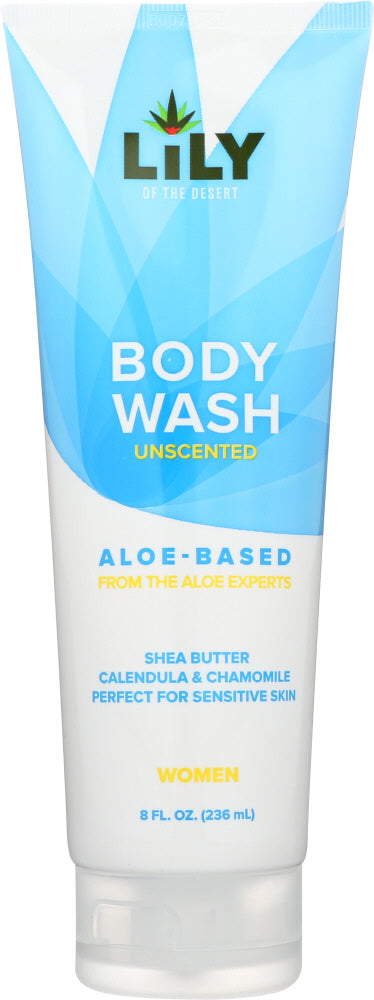 LILY OF THE DESERT: Body Wash Unscented Women, 8 fl oz