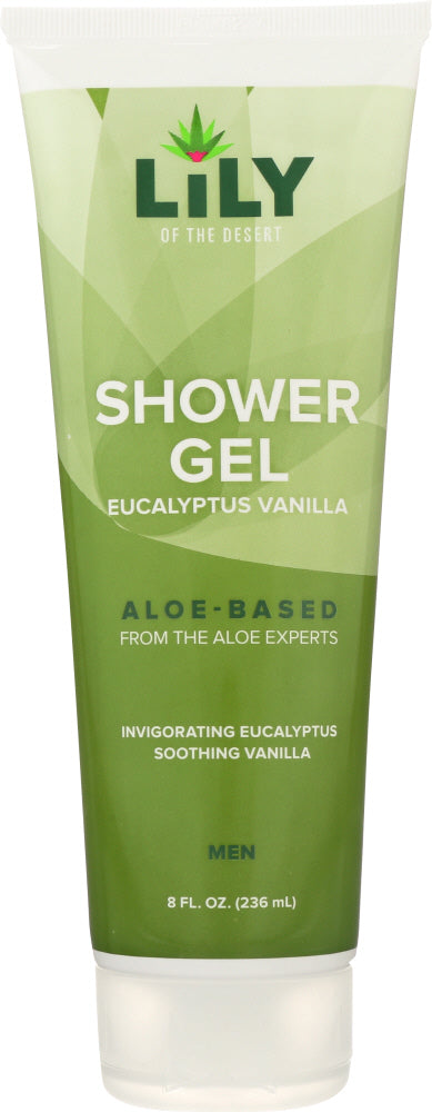 LILY OF THE DESERT: Shower Gel Eucalyptus Vanilla Men, 8 fl oz