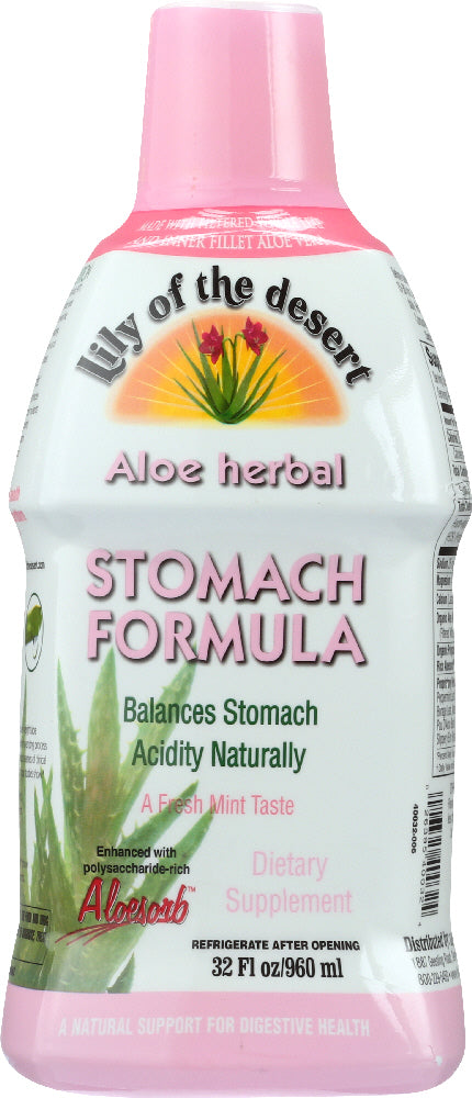 LILY OF THE DESERT: Aloe Herbal Stomach Formula Fresh Mint, 32 oz