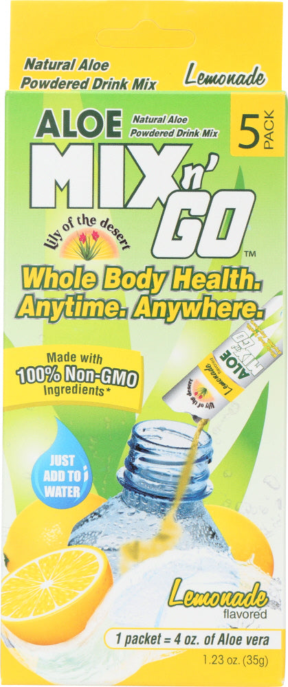LILY OF THE DESERT: Aloe Mix n’ Go Lemonade, 5 pc