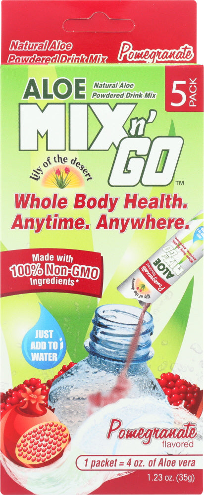LILY OF THE DESERT: Aloe Mix n’ Go Pomegaranate, 5 pc