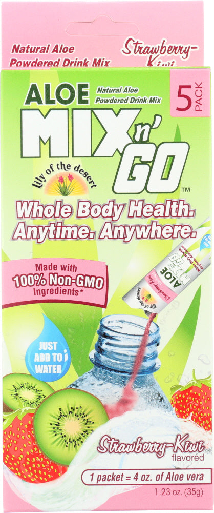 LILY OF THE DESERT: Aloe Mix n’ Go Strawberry Kiwi, 5 pc