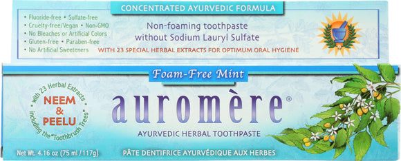 AUROMERE: Toothpaste Non Foam Mint 4.16 oz