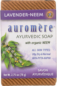 AUROMERE: Soap Bar-Lavender Neem 2.75 oz