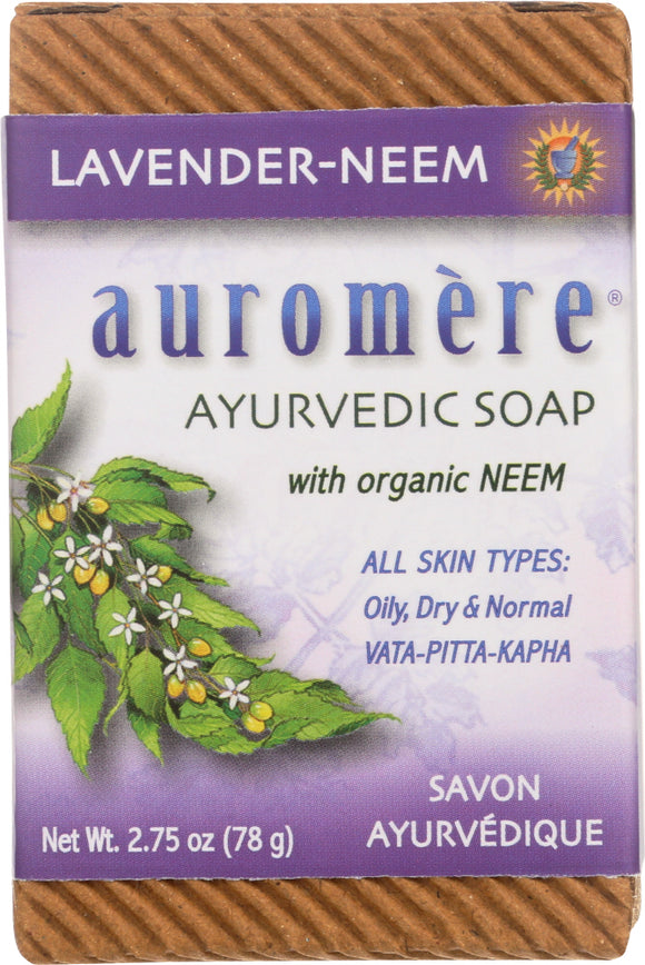 AUROMERE: Soap Bar-Lavender Neem 2.75 oz