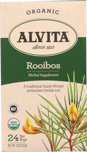 ALVITA: Organic Rooibos Caffeine Free, 24 Tea Bags