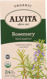 ALVITA TEAS: Organic Rosemary Tea Caffeine Free, 24 tea bags