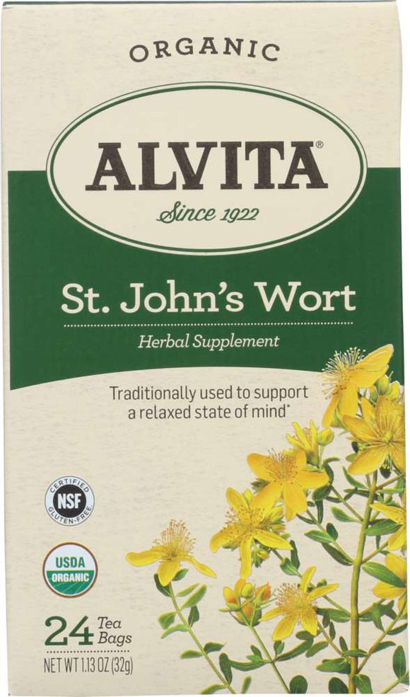 ALVITA TEAS: Organic St. John's Wort Tea Caffeine Free, 24 tea bags