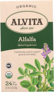 ALVITA: Organic Herbal Tea Alfalfa, 24 teabags