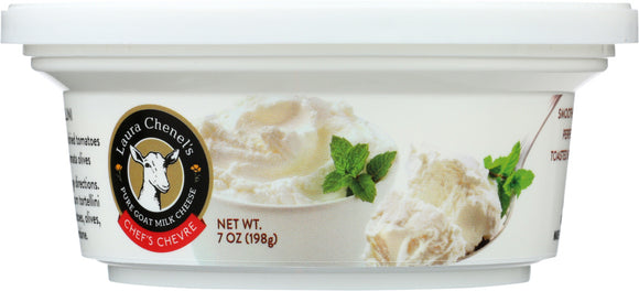 LAURA CHENELS: Plain Chef's Chevre Pure Goat Milk Cheese, 7 oz