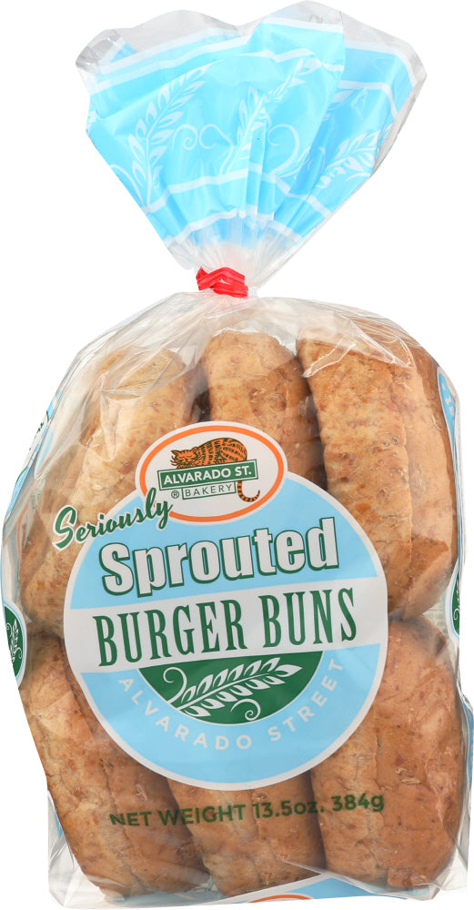 ALVARADO STREET BAKERY: Organic Sprouted Wheat Burger Bun, 13.5 oz