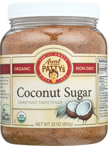AUNT PATTY: Sugar Coconut Org, 23 oz