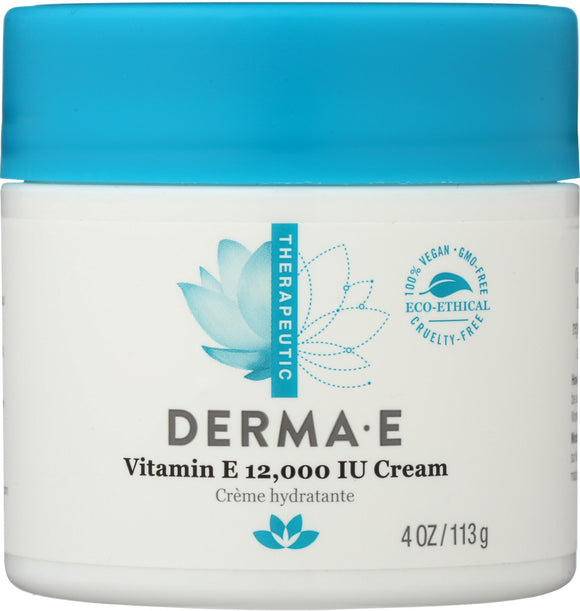 DERMA E: Vitamin E 12,000 IU Creme, 4 oz