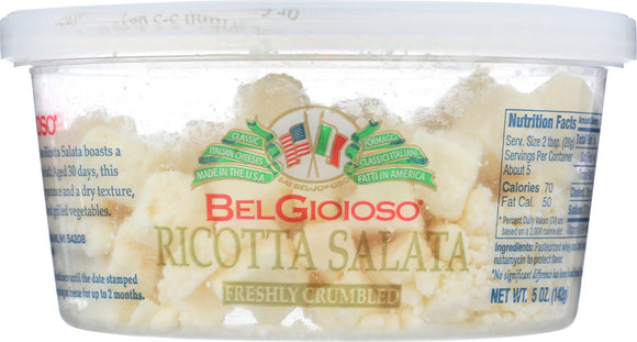 BELGIOIOSO: Crumbled Ricotta Salata Cheese, 5 oz