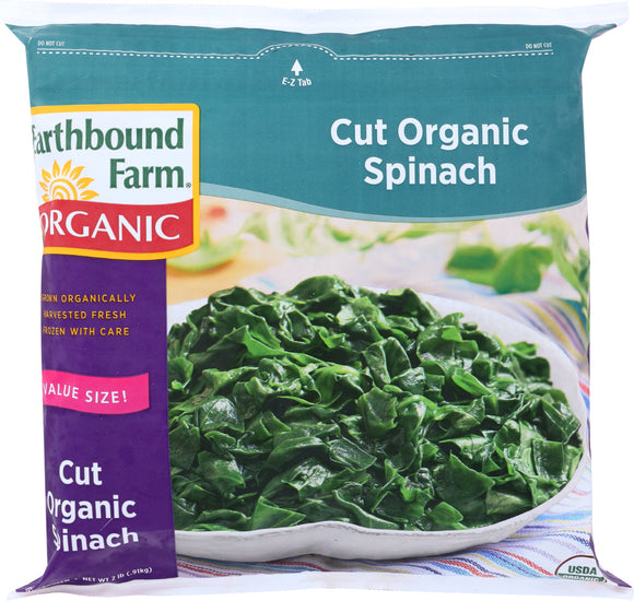 EARTHBOUND FARM ORGANIC: Spinach Cut Value Size, 2 lb