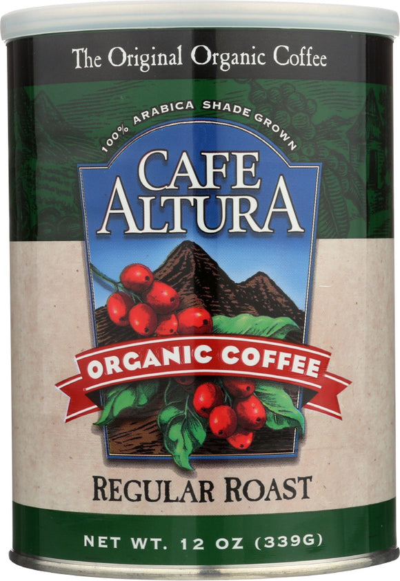 CAFE ALTURA: Organic Ground Coffee Regular Roast, 12 oz