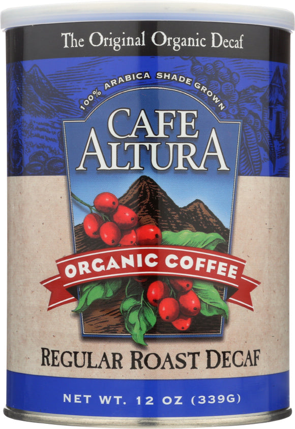 CAFE ALTURA: Organic Coffee Regular Roast Decaf, 12 oz