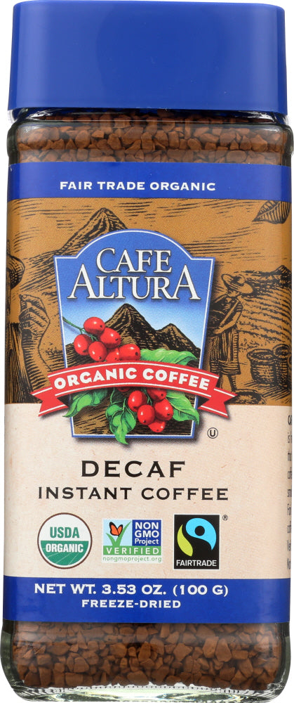 CAFE ALTURA: Coffee Instant Decaf, 3.5 oz