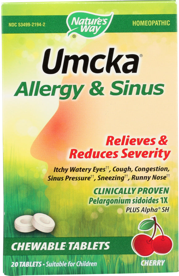 ENZYME THERAPY: Umcka Allergy & Sinus, 20 tb