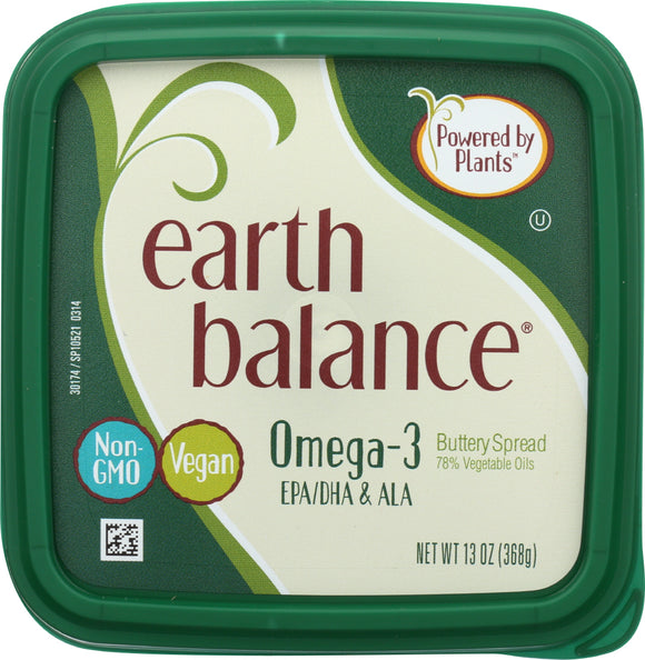 EARTH BALANCE: Natural Buttery Spread Vegan Omega-3, 13 oz