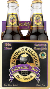 FLYING CAULDRON: Butterscotch Beer Cream Soda 4 pack (12 oz each), 48 oz