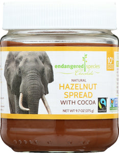 ENDANGERED SPECIES: Natural Hazelnut Spread with Cocoa, 9.7 Oz