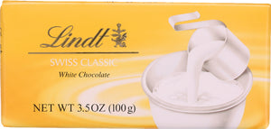 LINDT: Swiss Classic White Chocolate Bar, 3.5 Oz