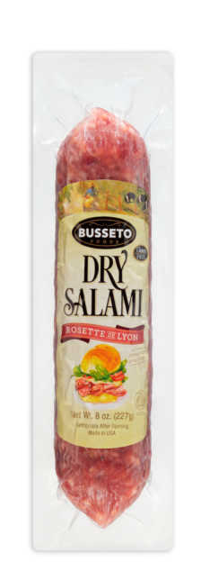 BUSSETO: Chub Rosette De Lyon Salami, 8 oz