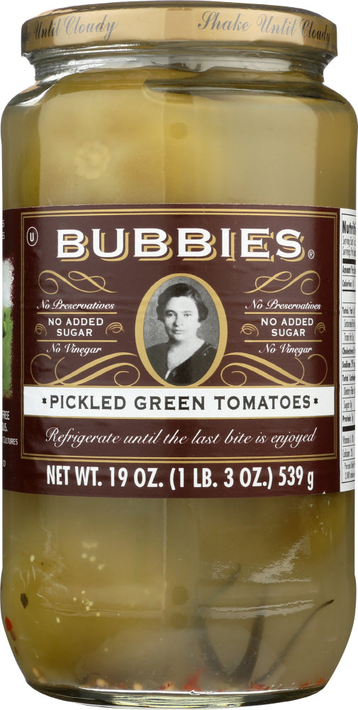 BUBBIES: Pickled Green Tomatoes, 19 oz