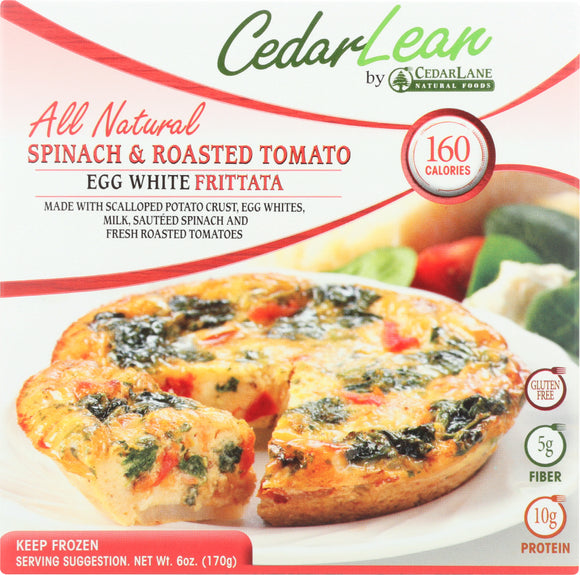 CEDARLANE: Spinach & Roasted Tomato Egg White Frittata, 6 oz