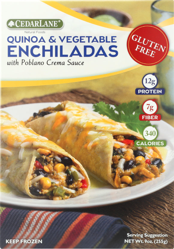 CEDARLANE: Natural Foods Quinoa & Vegetable Enchiladas, 9 oz