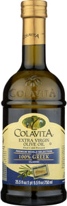 COLAVITA: Extra Virgin Olive Oil 100% Greek, 25.5 oz