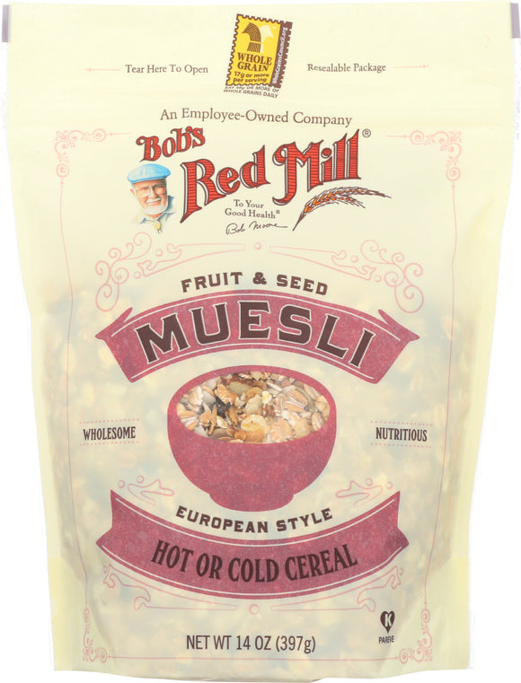 BOBS RED MILL: Cereal Muesli Fruit Seed, 14 oz