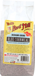 BOB'S RED MILL: Medium Grind Blue Cornmeal, 24 oz