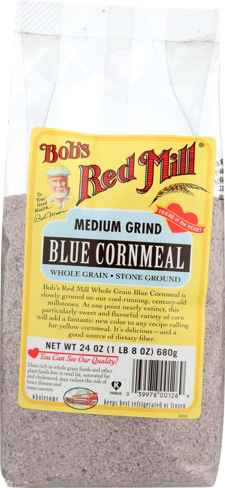 BOB'S RED MILL: Medium Grind Blue Cornmeal, 24 oz