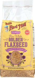 BOB'S RED MILL: Raw Whole Golden Flaxseeds, 24 oz