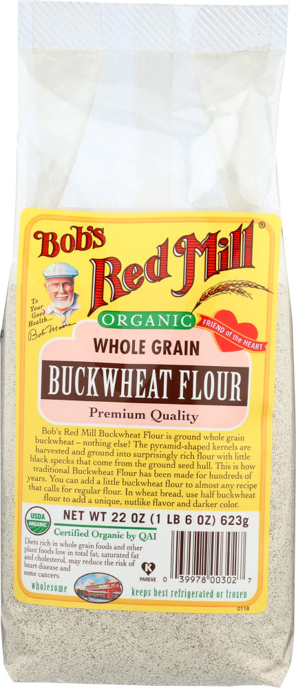 BOB'S RED MILL: Organic Whole Grain Buckwheat Flour, 22 Oz