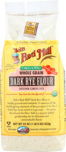 BOBS RED MILL: Organic Whole Grain Dark Rye Flour, 22 oz