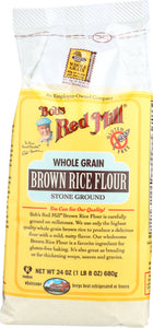 BOBS RED MILL: Whole Grain Brown Rice Flour, 24 oz