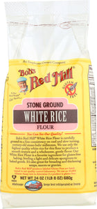 BOBS RED MILL:  Stone Ground White Rice Flour, 24 oz