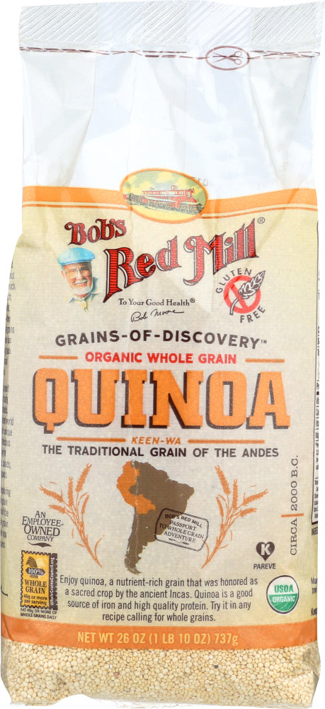 BOBS RED MILL: Organic Whole Grain Quinoa, 26 oz