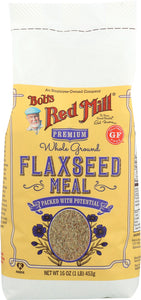 BOBS RED MILL:  Whole Ground Flaxseed Meal, 16 oz