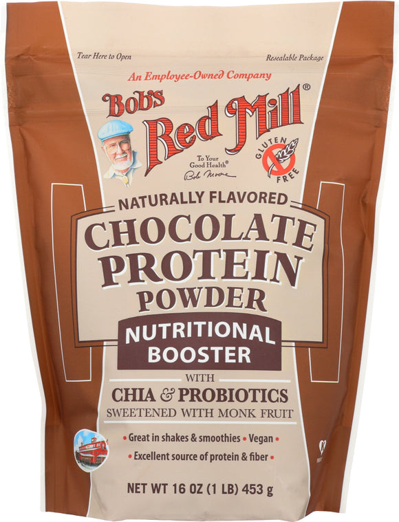 BOB'S RED MILL: Protein Powder Nutritional Booster Chocolate, 16 oz