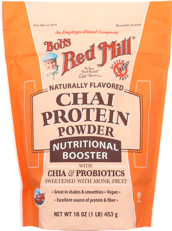 BOB'S RED MILL: Protein Powder Nutritional Booster Chai, 16 oz