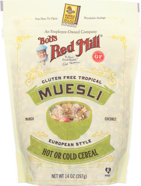 BOBS RED MILL: Cereal Muesli Tropical, 14 oz