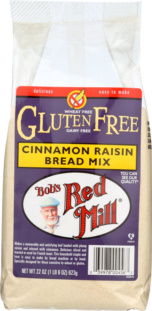 BOB'S RED MILL: Gluten Free Cinnamon Raisin Bread Mix, 22 Oz