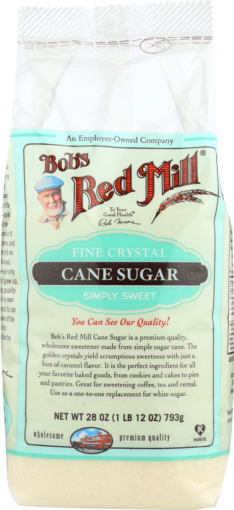 BOB'S RED MILL: Fine Crystal Cane Sugar, 28 oz